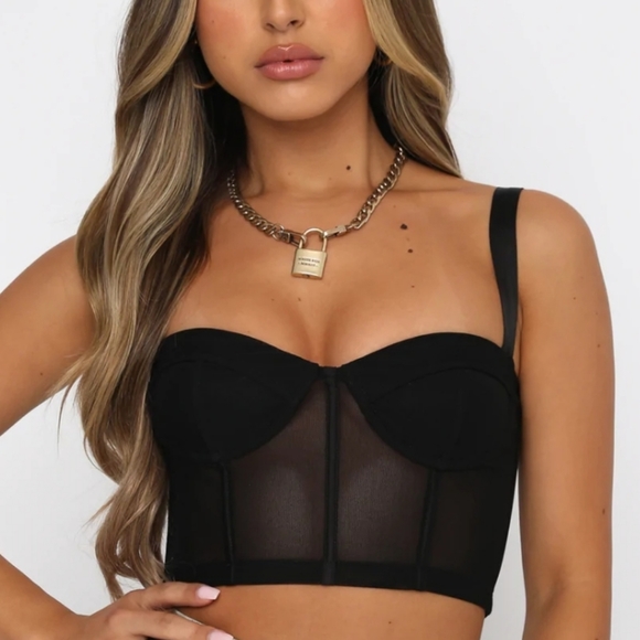 NEW Black Bustier Size small White Fox - Picture 2 of 6